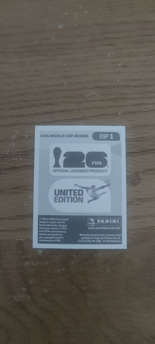 Panini Carte collezionabili: Panini FIFA World Cup 2026 Sticker - ESP 1 – Nuovo e nell'imballaggio originale da Altstätten SG venduto da Trelli 1
