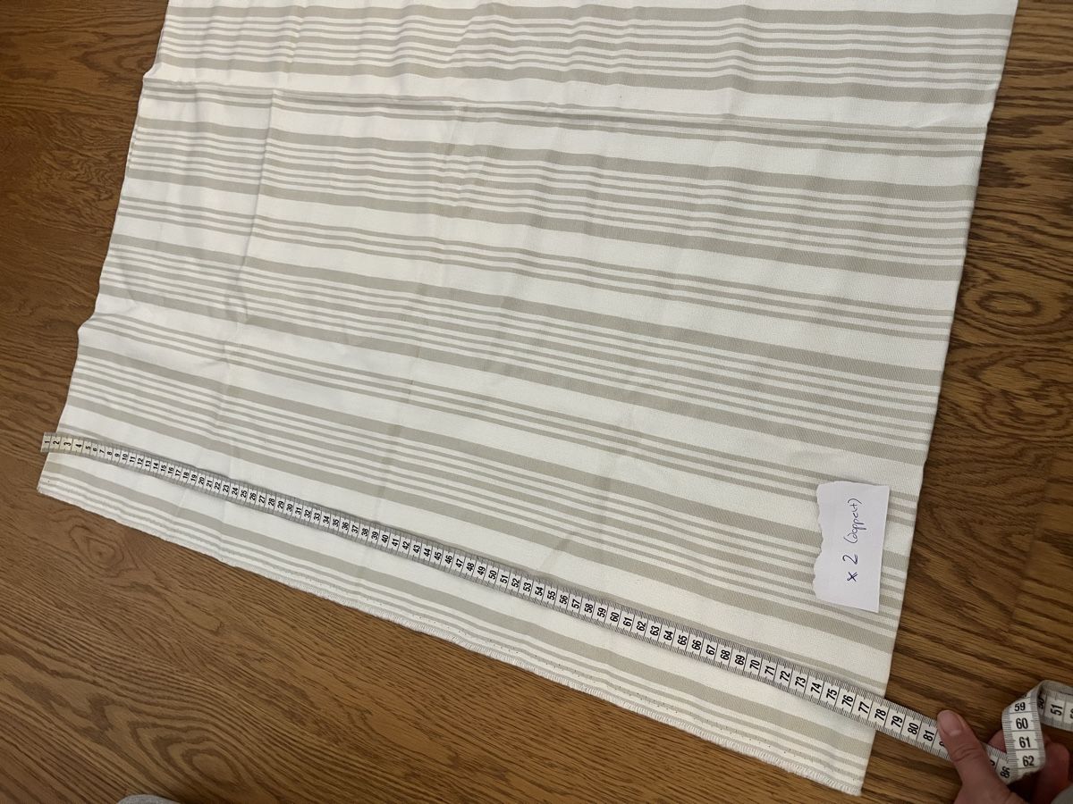 Tessuti: Gestreifter Stoff beige 150 × 160 cm – Nuovo (secondo la descrizione) da Zürich venduto da car_cr6w 1