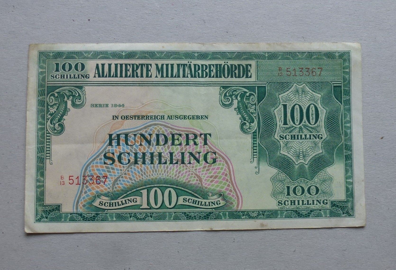 Banconote: Österreich AMb ++ 100 Schilling 1944 – Usato da Walkringen venduto da Casablanca777