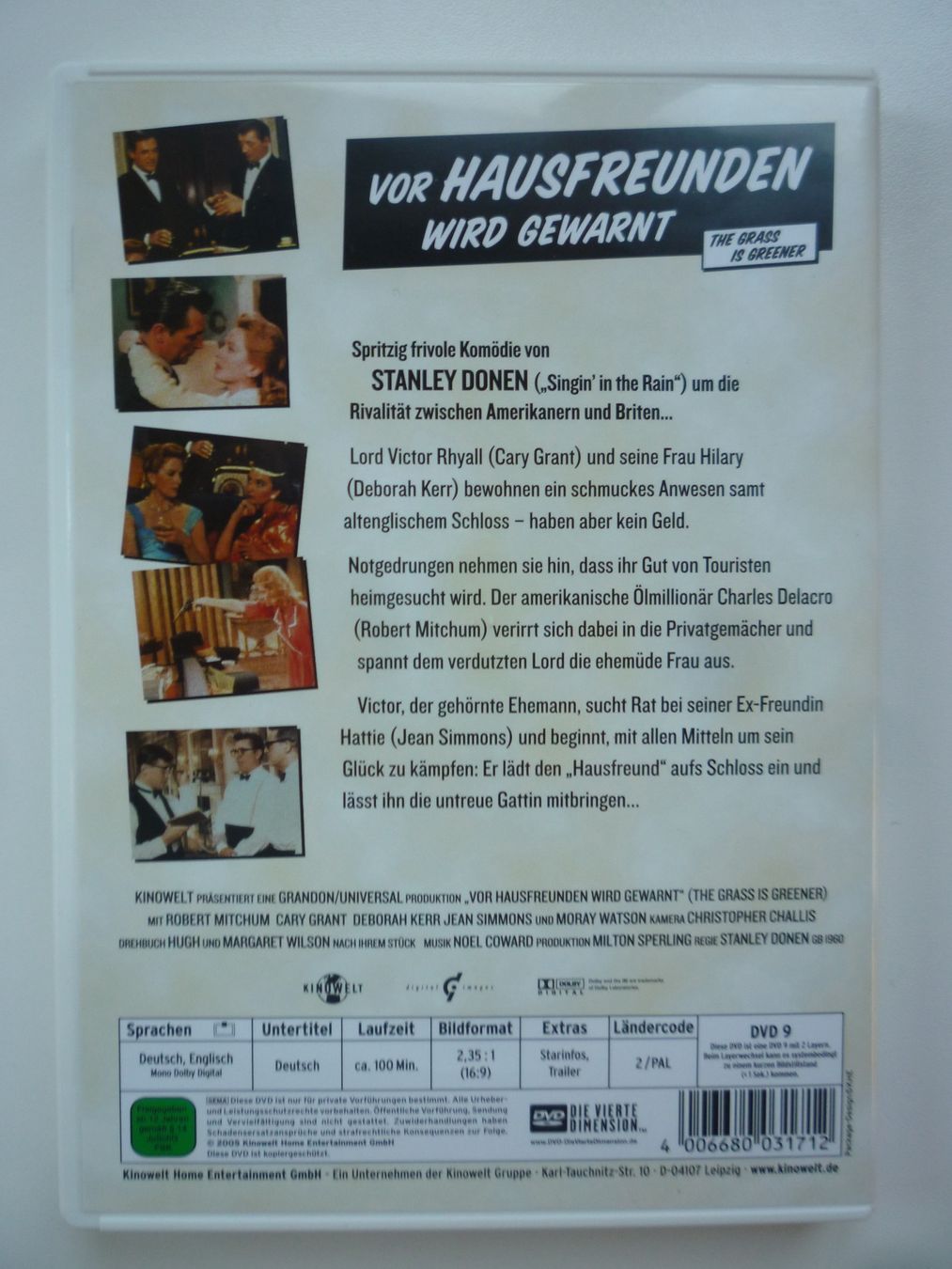 Tutti i DVDs: Vor Hausfreunden wird gewarnt - Klassiker 1960 - Cary Grant – Usato da Münchenstein venduto da antares09 1