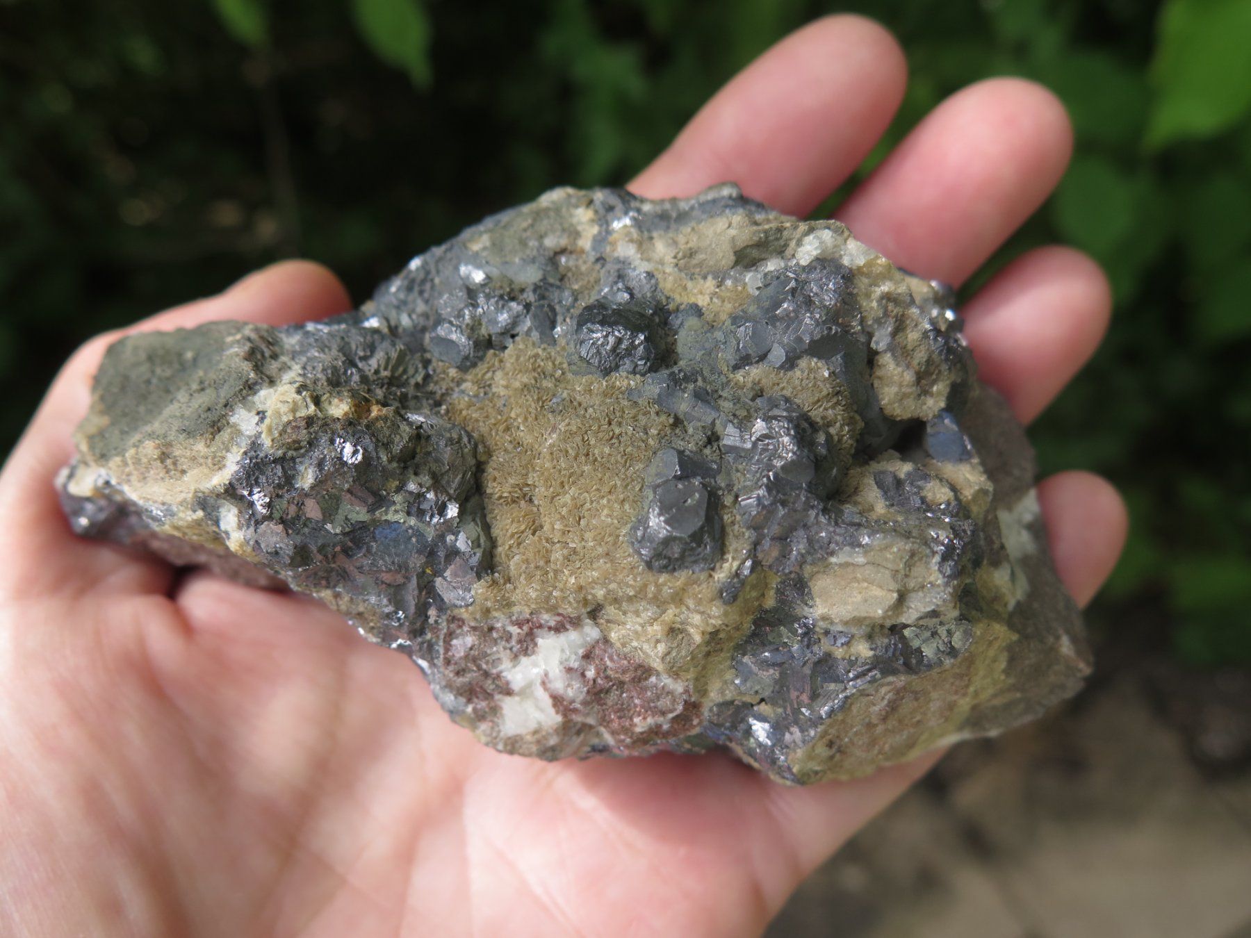 Mineralien & Heilsteine: Bleiglanz mit Siderit von Grube Hilfe Gottes ca. 433 gr. – Gebraucht aus Schaffhausen von Yamakana51L8736OQ8 3