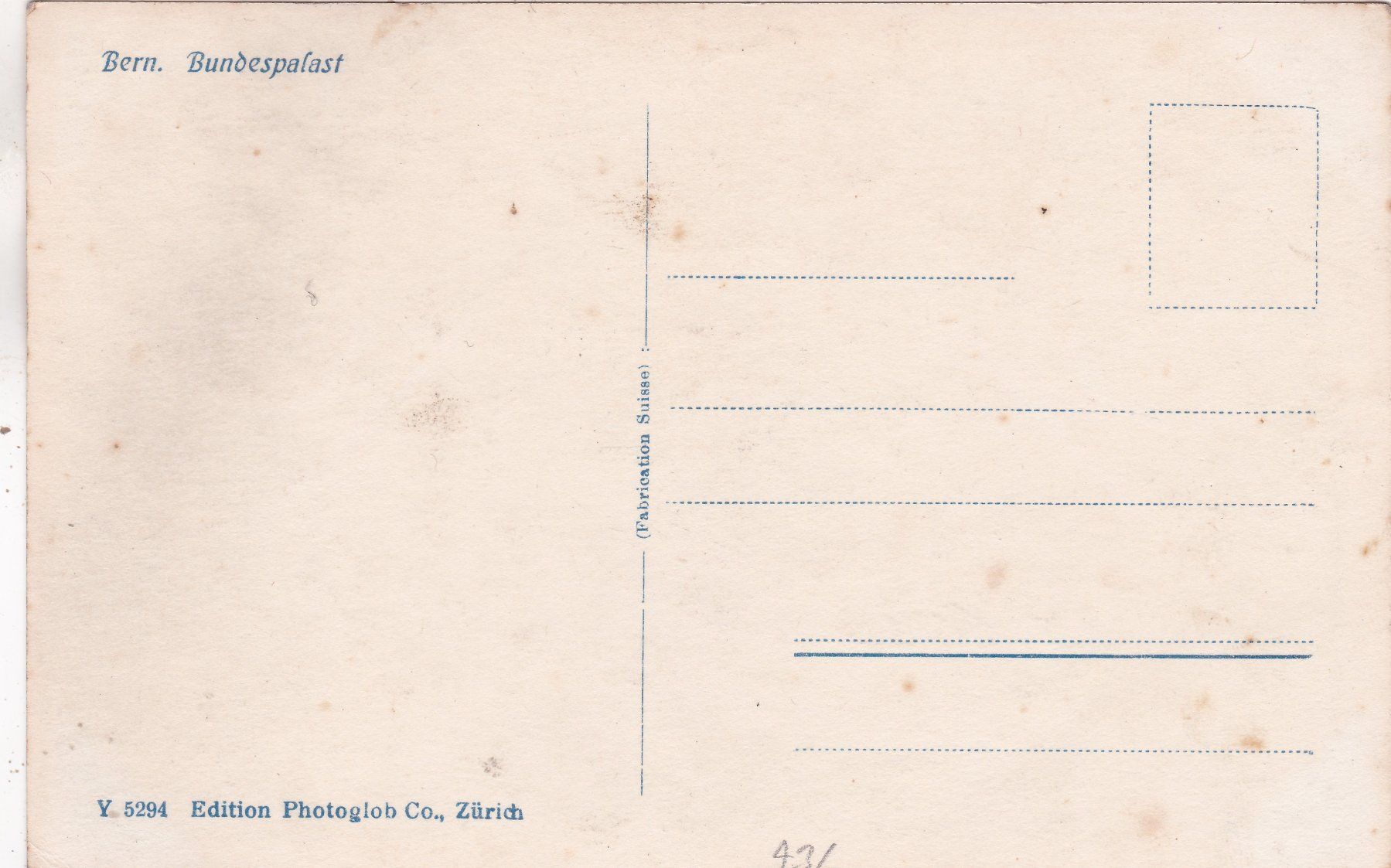 Cartoline postali: Bern Bundespalast – Usato da Herisau venduto da Lisegrat2008 1