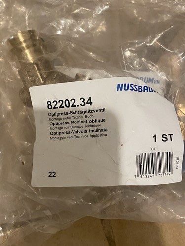 Armaturen: Nussbaum Optipress-Aquaplus-Schrägsitzventil mit Entleerung – Neu und originalverpackt aus Zeiningen von rot_2xls 2