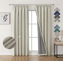Thermo- und Verdunkelungsvorhänge 2er Set BxH 140x245cm