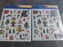 2 Bogen Sticker 16x16cm Neu schnee Eis