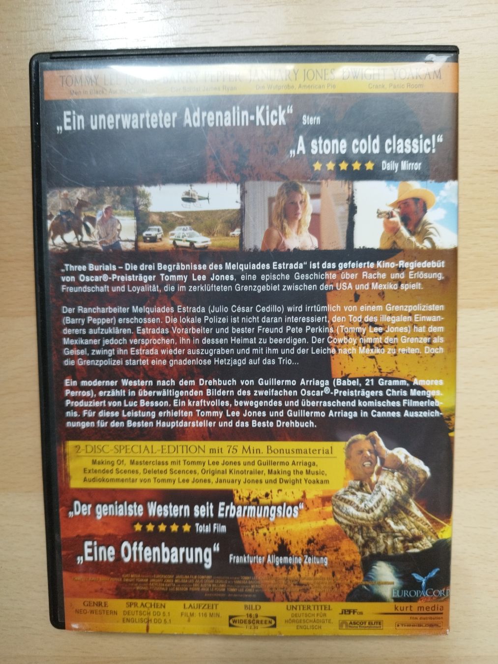 Alle DVDs: Three Burials -  DVD -  mit Tommy Lee Jones – Gebraucht aus Rhäzüns von Badihuelsa 1