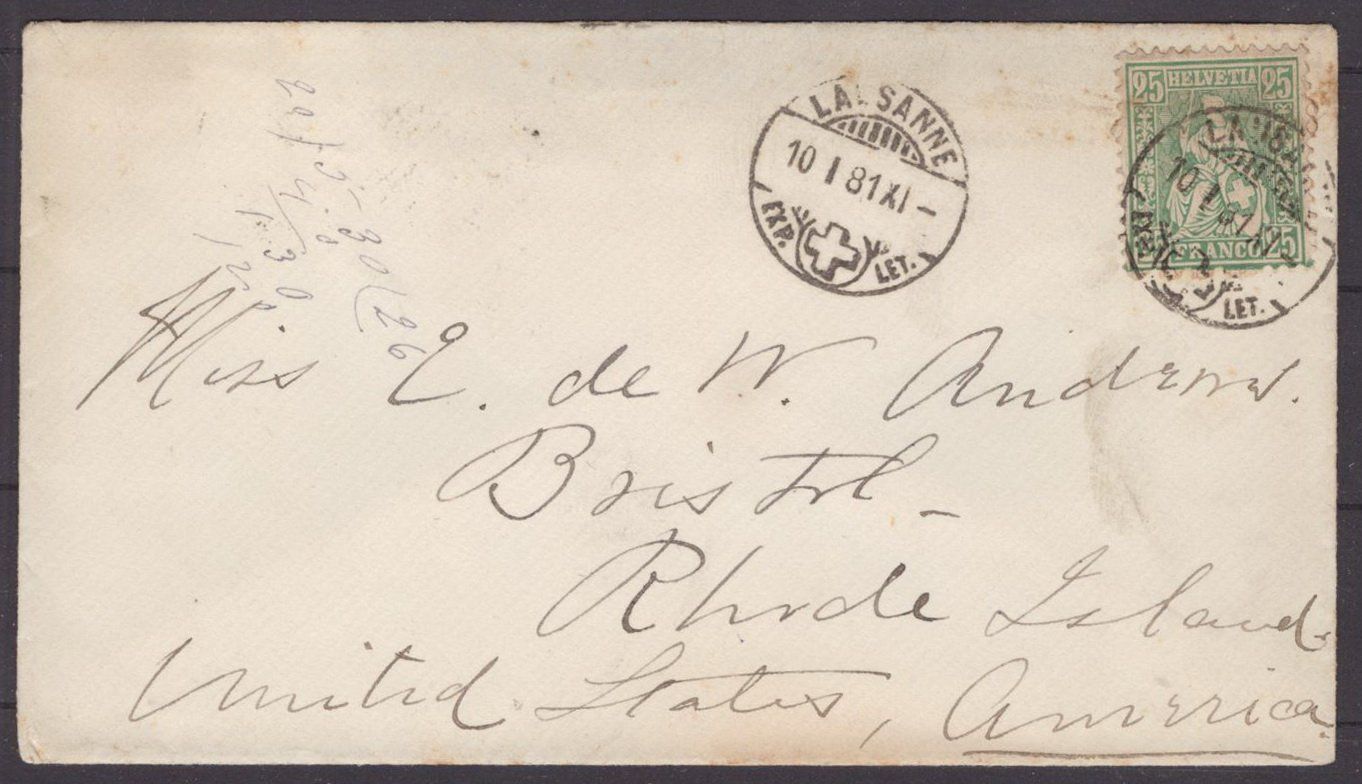 Tutti i francobolli: Bedarfsbrief nach Amerika 1881 – Usato da Vilters venduto da Jere3943