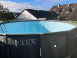 Intex Frame Pool 488 x 132 cm Ultra XTR Rundpool mit Leiter