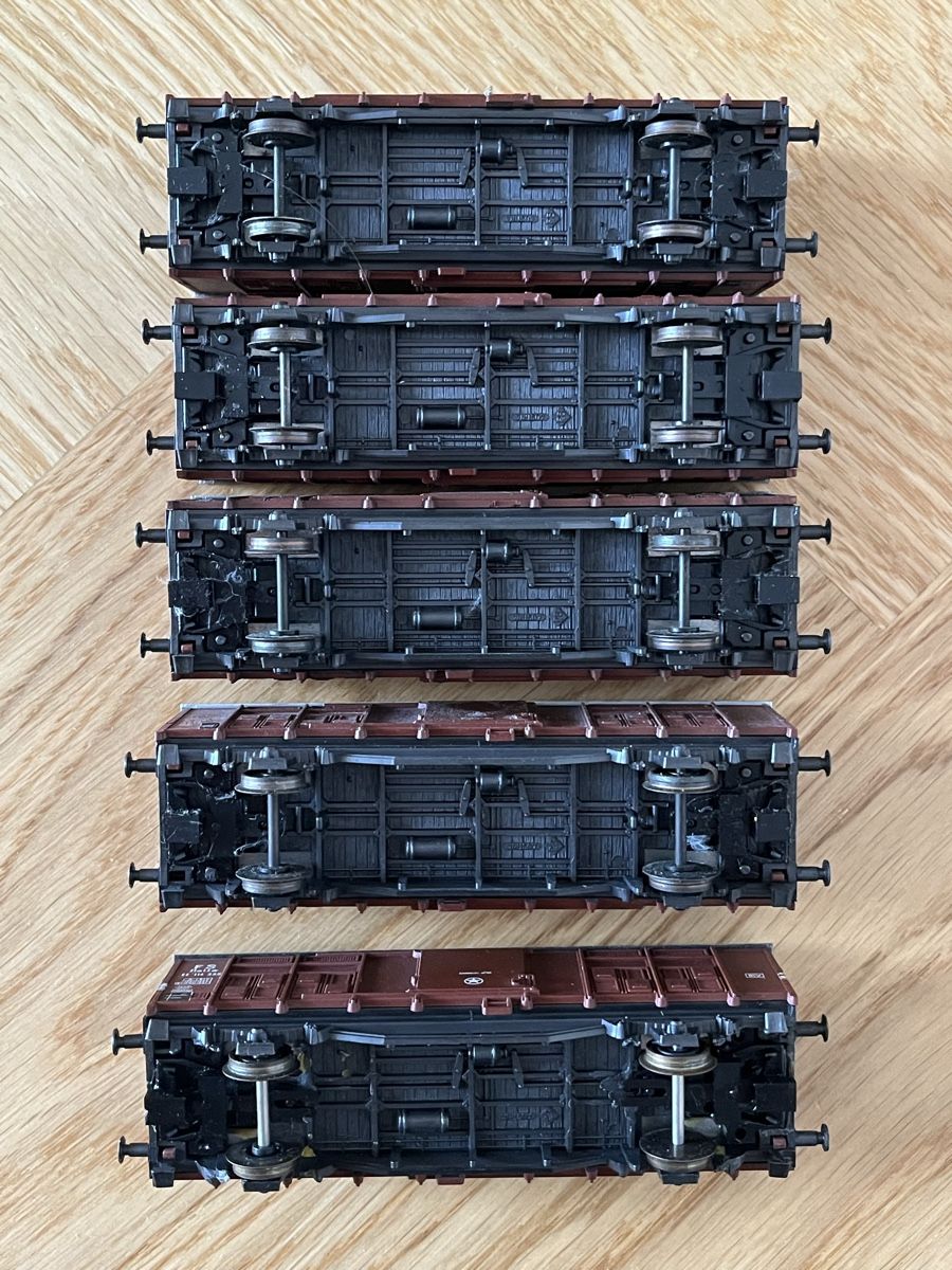 Modellini di ferrovie: Konvolut diverse Güterwagen mit Mängel – Difettoso da Basel venduto da Re620_11627 8