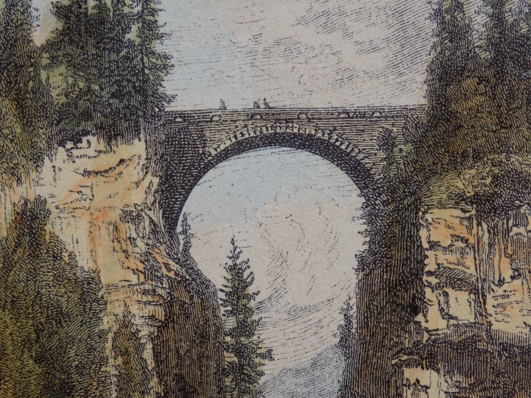Incisioni: Die Brücke bei Solis koloriert – Usato da Risch venduto da Rischli15 6