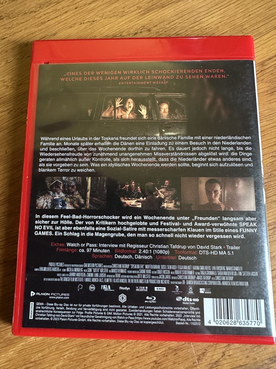 Tutti i DVDs: Speak No Evil, Bluray – Usato da Benken ZH venduto da Audi-erich 1