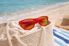 Sonnenbrille Rot Orange Spiegelgläser Sommer Trend