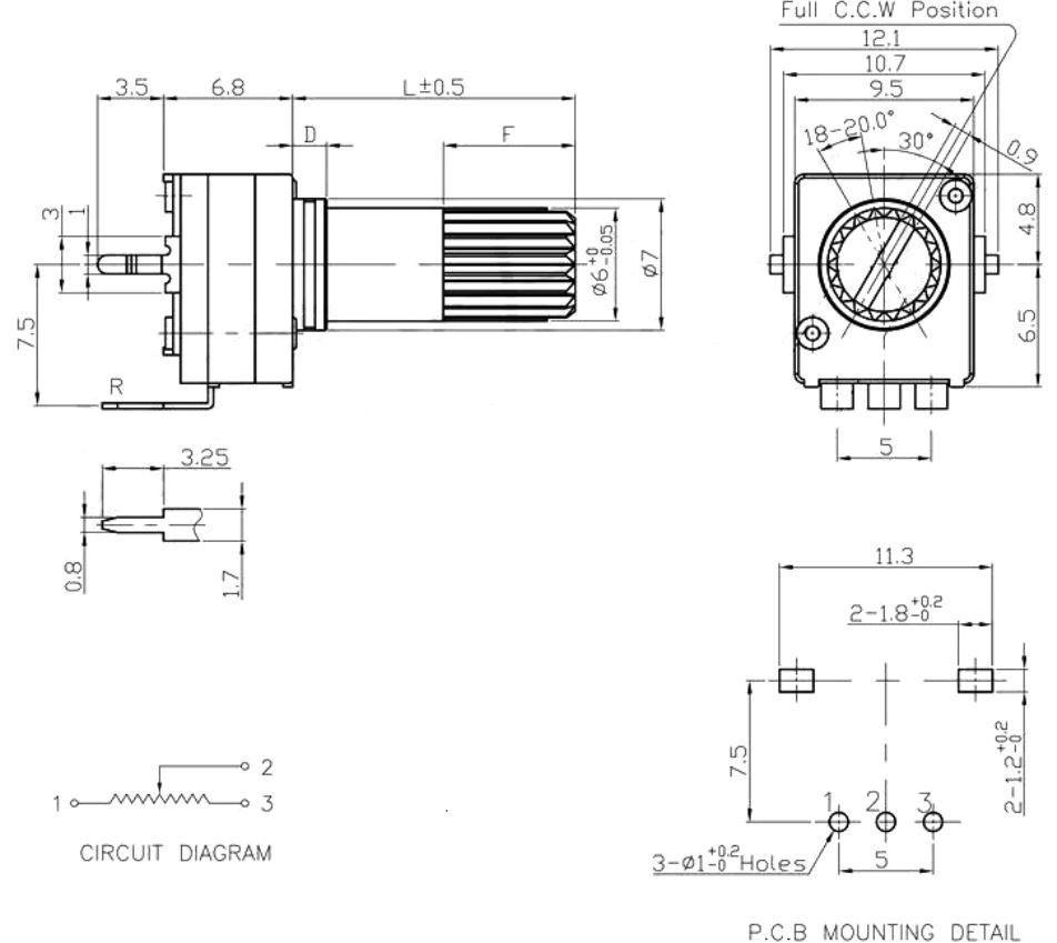 Elektronikbauteile: 10Stk RV09 B100k Potentiometer – Neu und originalverpackt aus Illnau von diy-shop 1