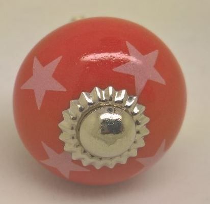 Maniglie per cassetti & Pomelli per mobili: Möbelknopf rot mit Sternli – Nuovo e nell'imballaggio originale da Schwerzenbach venduto da Alperose03 1