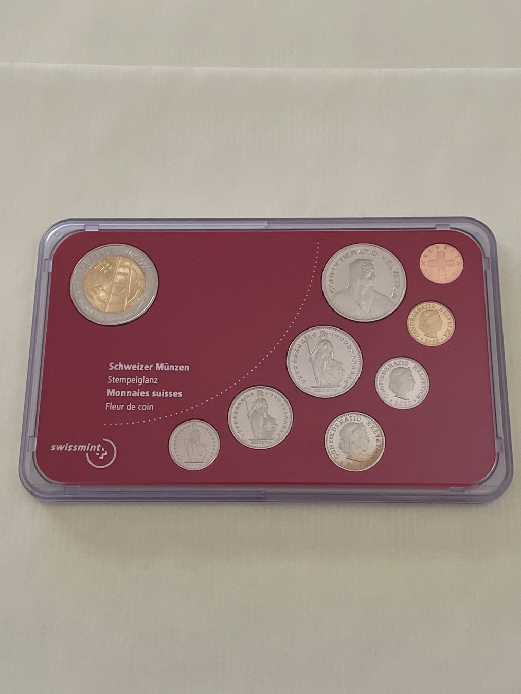 Tutti le monete: Münzsatz Schweiz 2002 Stgl – Nuovo e nell'imballaggio originale da Schlossrued venduto da Tkanada 1