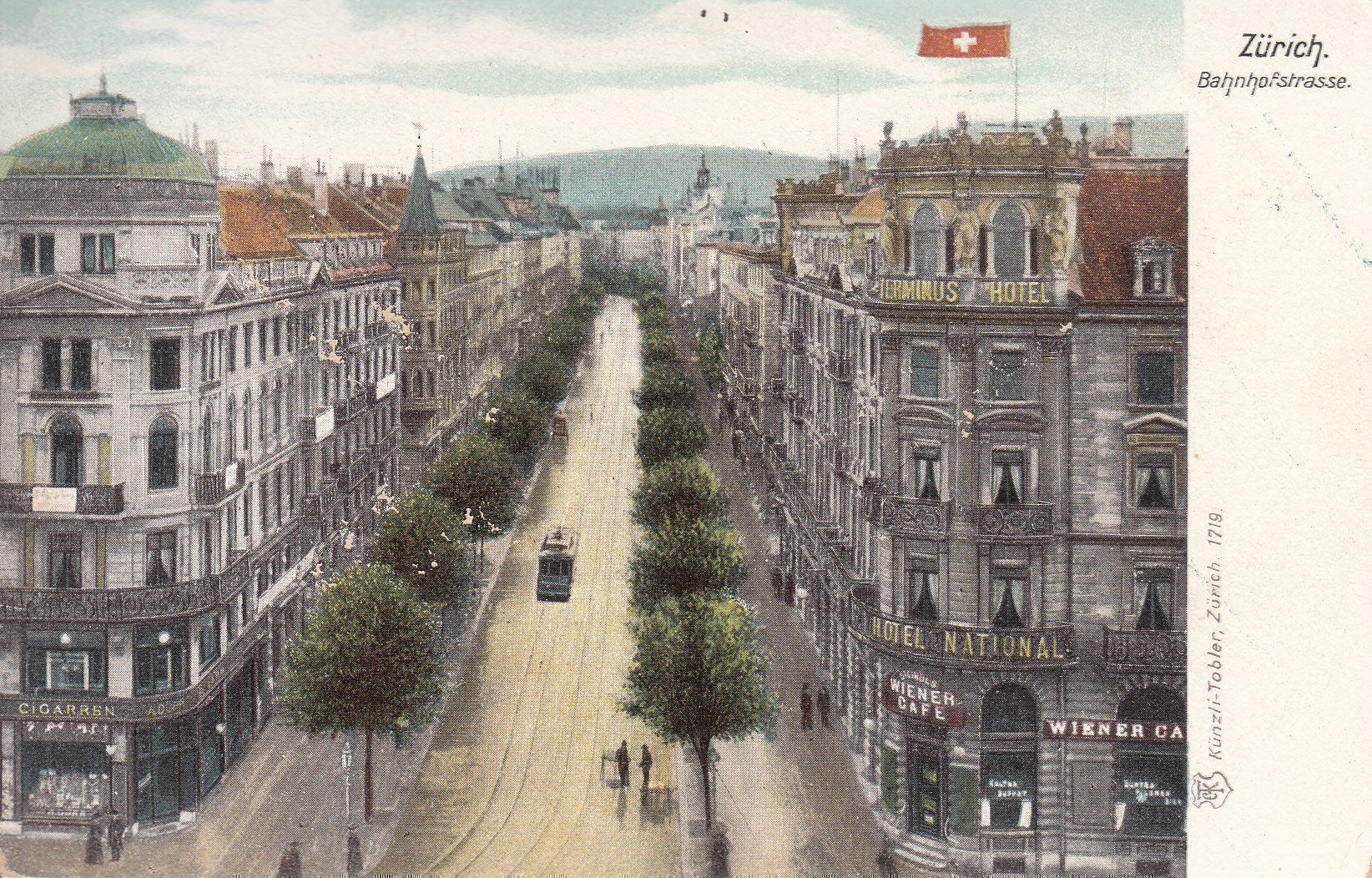 Cartoline postali: Zürich Bahnhofstrasse ca. 1905 – Usato da Bürglen TG venduto da StampGraf