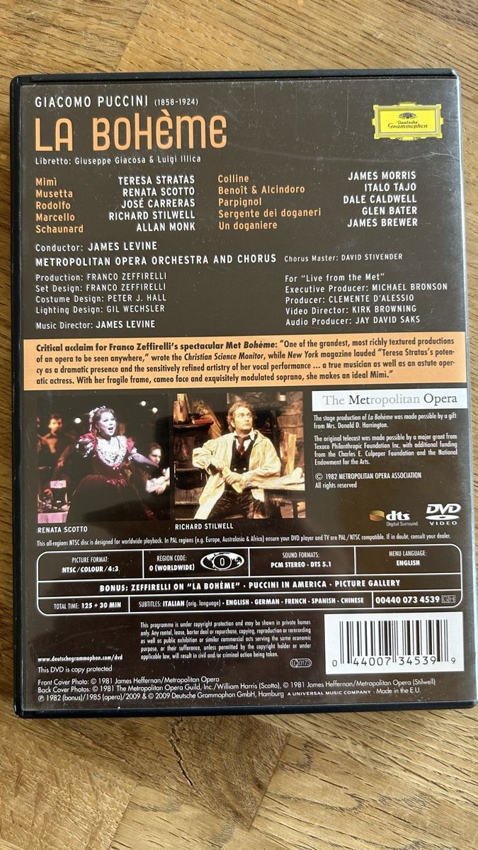Tutti i DVDs: Puccini - La Bohème - PCM Audio – Usato da Lugano venduto da bad_2t9b 1