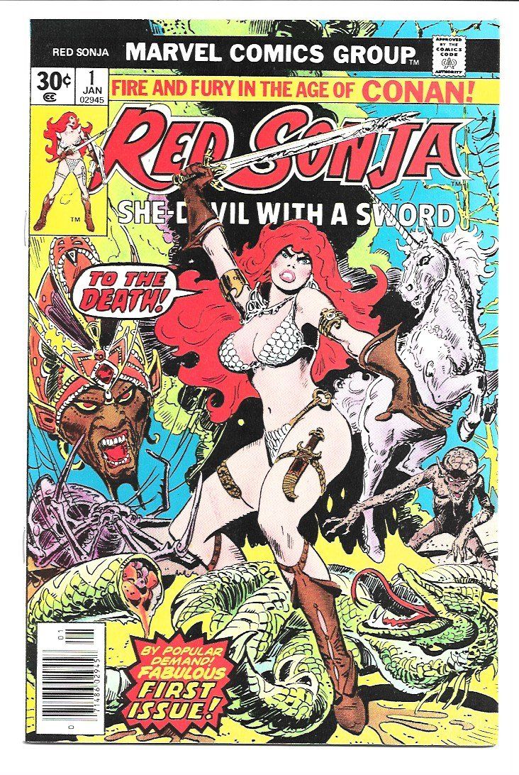 Fumetti: Red Sonja Marvel Comic Nr. 1, 1976, Top Zustand, Original – Usato da Winterthur venduto da Wolfensberg