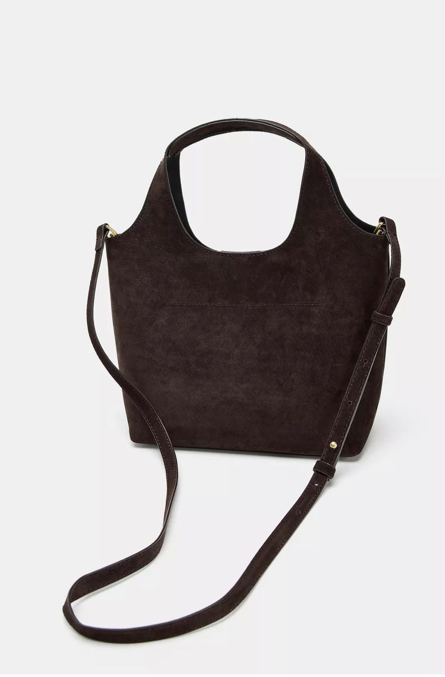 Zara Borse da donna: Zara Leder Mini Shopper Dunkelbraun – Usato da Bern venduto da monalicious_ 4