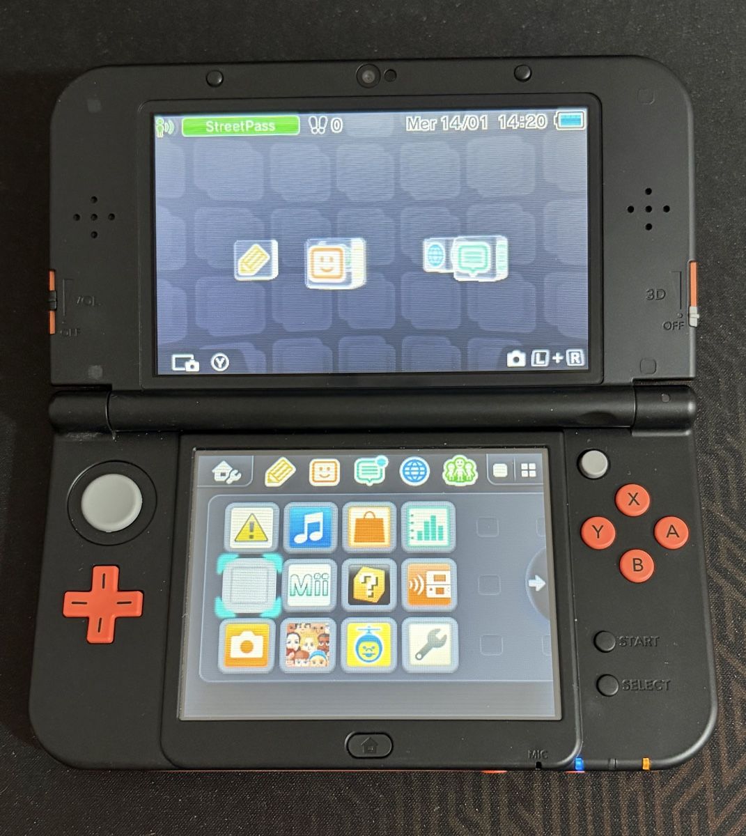 New Nintendo 3DS XL Orange/Black mit Zubehör (Gebraucht) in Arbedo für ...