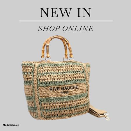 Gehäkelte Tragetasche RIVE GAUCHE Khaki / NEW