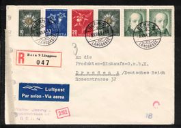 1943 Pro Juventute Serie auf Zensur-Brief