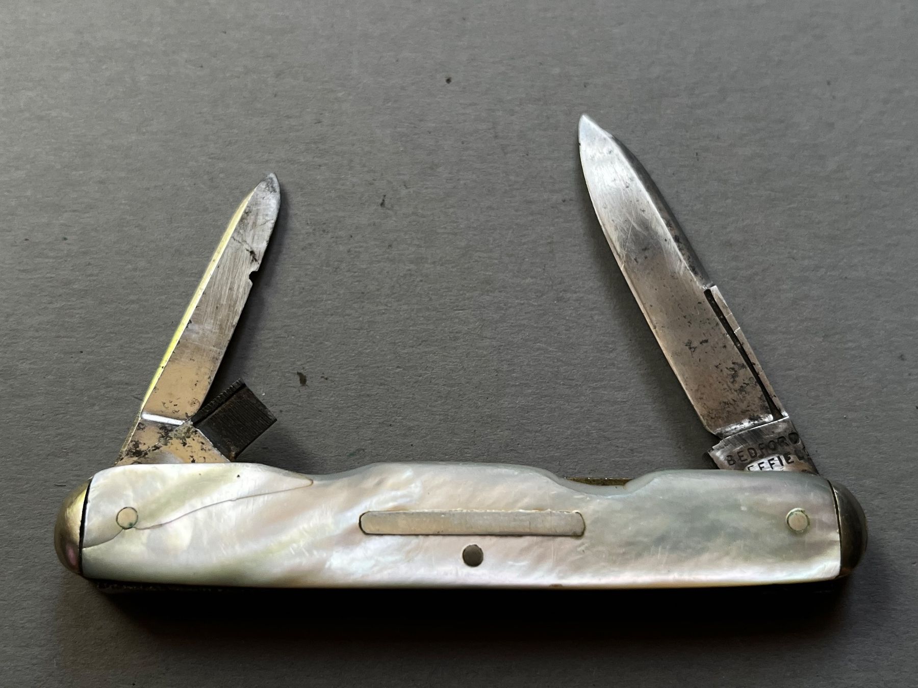 Taschenmesser: Sackmesser 85 mm Perlmutt, ENGLAND – Gebraucht aus Zürich von FV.vintage