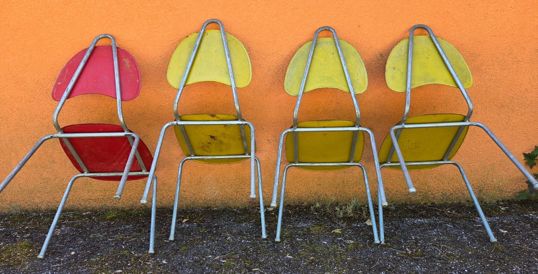 Sedie: 4 Gartenstühle Weba Einigen-Spiez – Usato da Laufen venduto da dixiemen 1