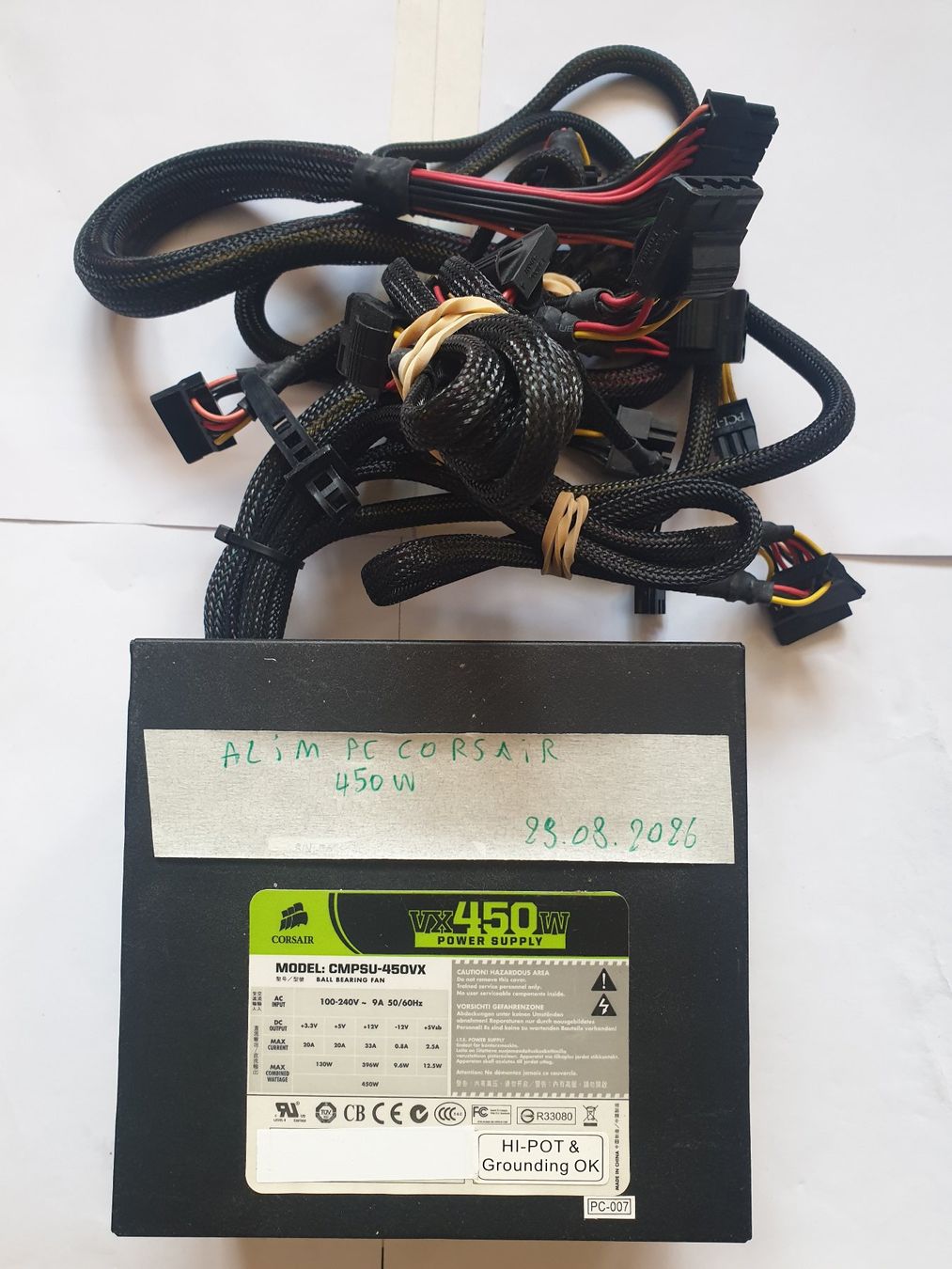 Corsair Composants électroniques: Alimentation PC Corsair 450W – D'occasion à Moudon par Amaroli7