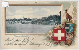 Gruss aus Rheinfelden - Gemsen Präge Litho 1900