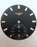 Zifferblatt Longines schwarz mit kleiner Sekunde 30.50 mm