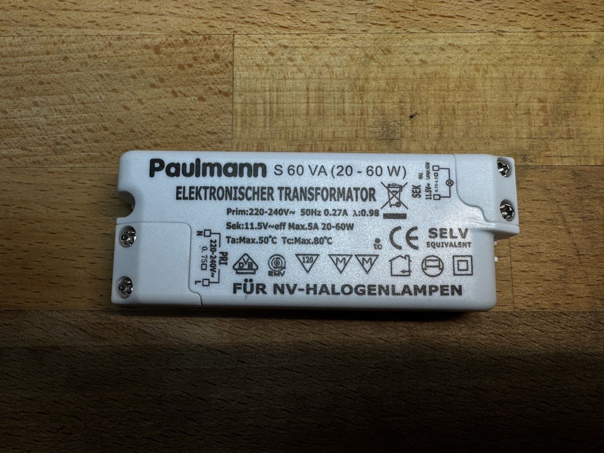 Alimentazione elettrica: Elektronischer Transformator Paulmann 20-60W gebraucht – Usato da Gontenschwil venduto da Onlyyou