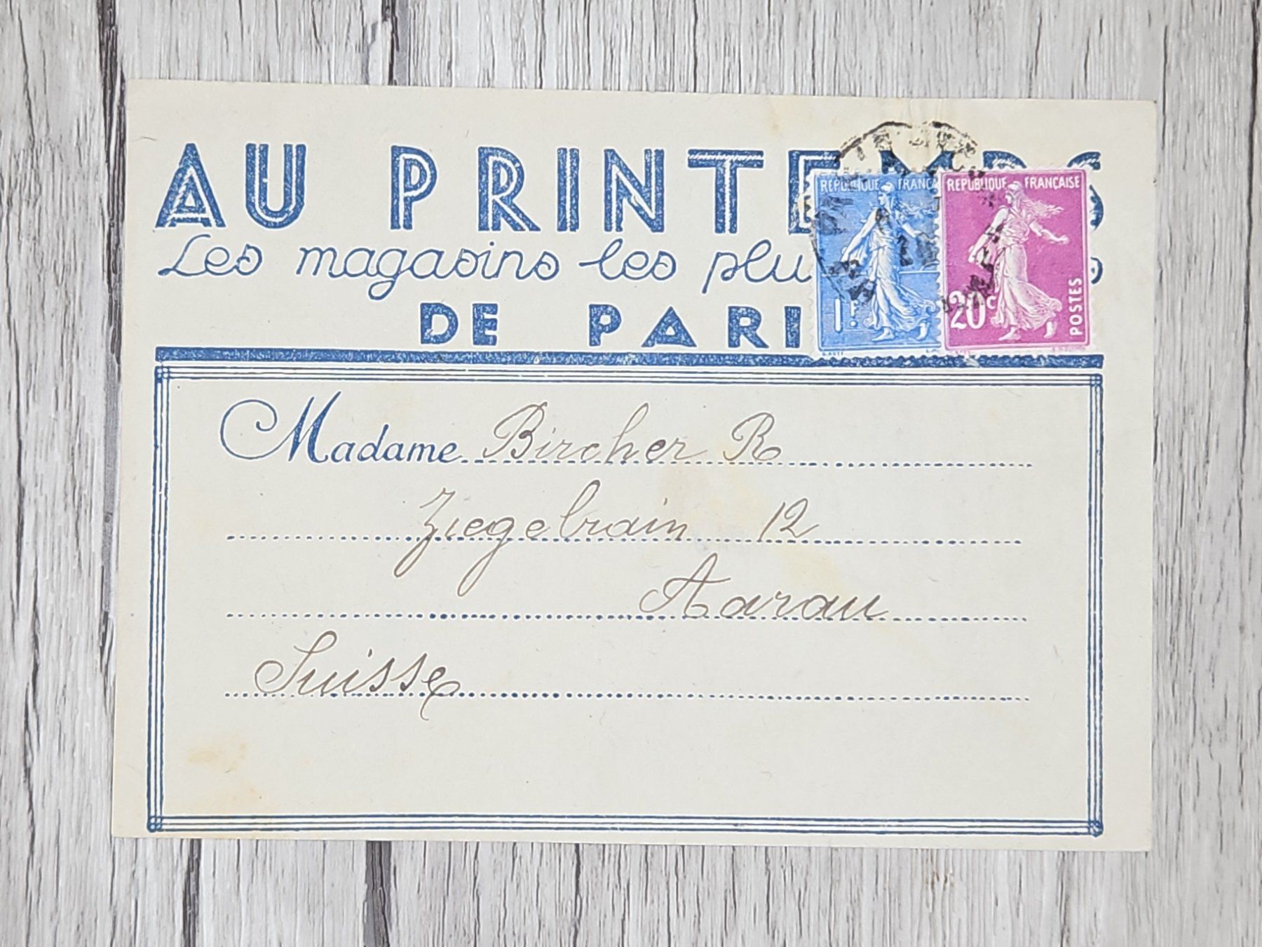 Tutti i francobolli: CL14 Document + Timbre France 1925 – Usato da Cousset venduto da Patrick_Collections