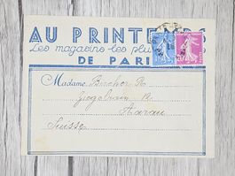 CL14 Document + Timbre France 1925