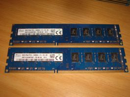 2 stück 8gb ddr3 PC3 12800 (1600) RAM für Computer.