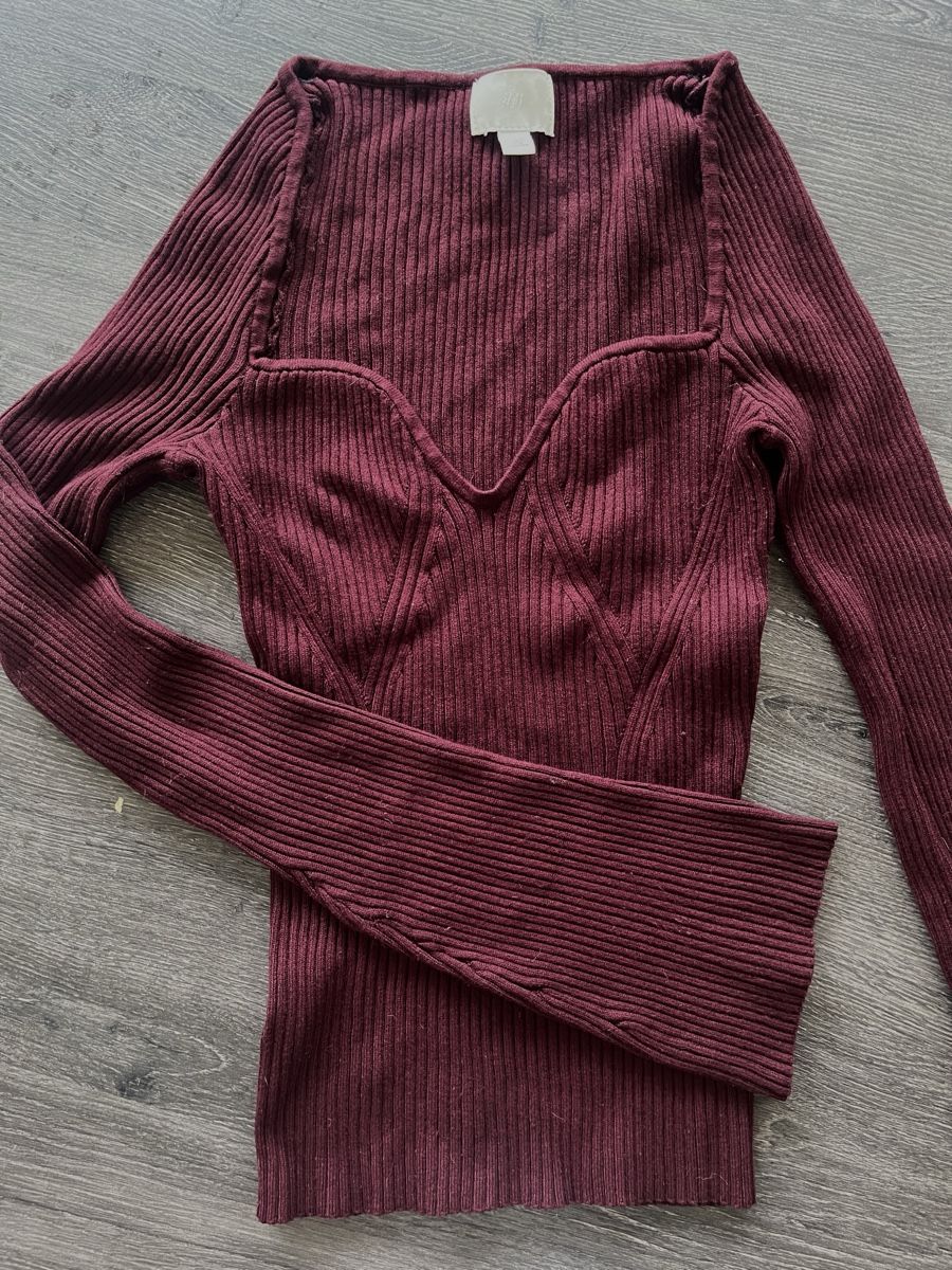 H&M Maglioni & Felpe: Bordeaux Strickpullover – Nuovo (secondo la descrizione) da Allschwil venduto da MaloseS08 1