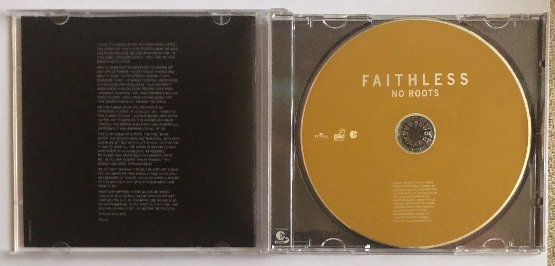 CD: FAITHLESS - NO ROOTS – Usato da Poliez-Pittet venduto da Newtown-Records 2