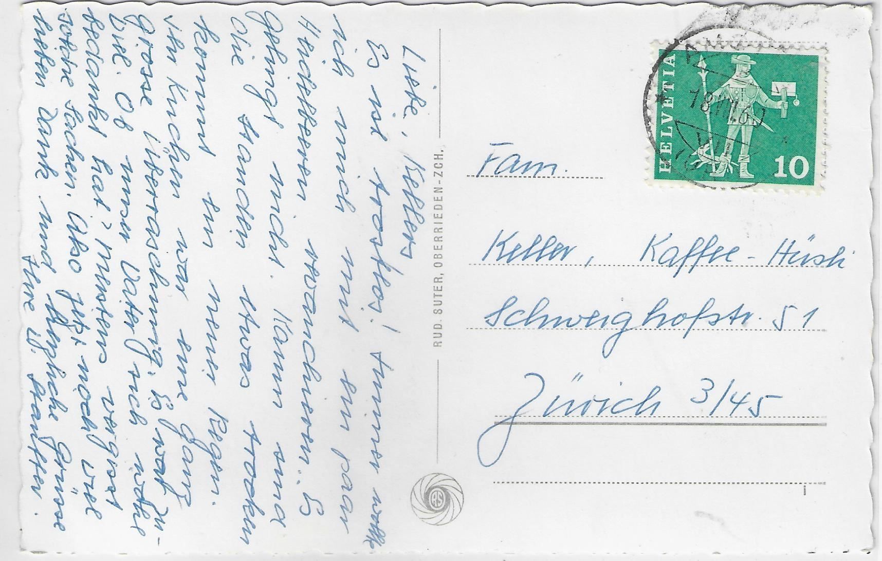 Cartes postales: Blick von Vorderarni auf Amsteg, – Antique à Ettingen par Kartenplanet 1