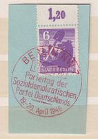 Deutschland. Besatzung 1946. Sonderstempel Parteitag.