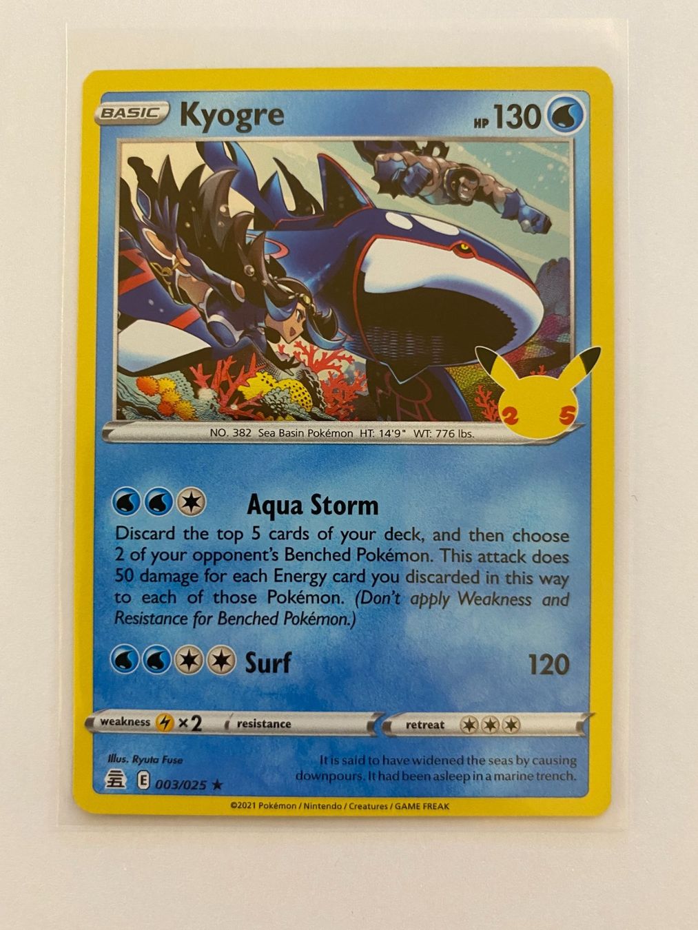 Pokémon Carte collezionabili: Pokemon Kyogre 003/025 Celebrations EN – Nuovo (secondo la descrizione) da Weingarten-Kalthäusern venduto da McGmavlo