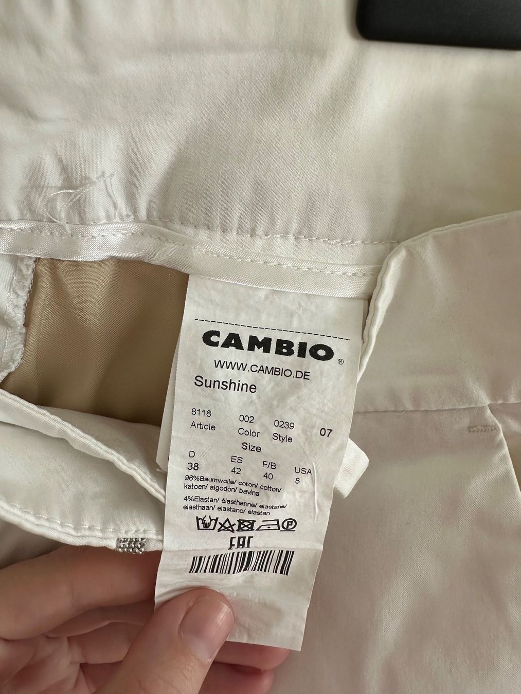 Cambio Pantalons: CAMBIO Sunshine weisse Hose Gr. 38 – D'occasion à Triesen par ann_6mxb 2