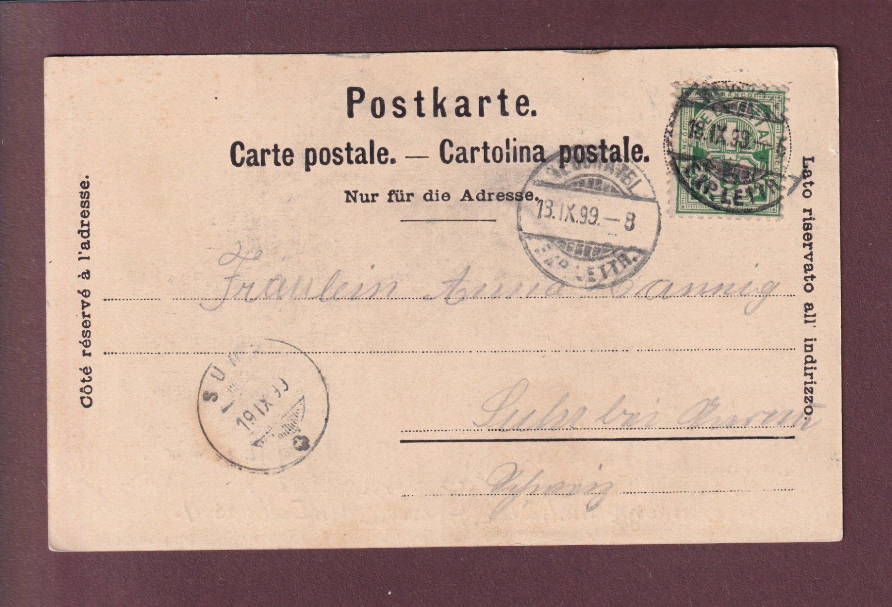 Cartoline postali: NEUCHÂTEL - Musée - Quai - 1899 – Usato da Pully venduto da nicecards 1