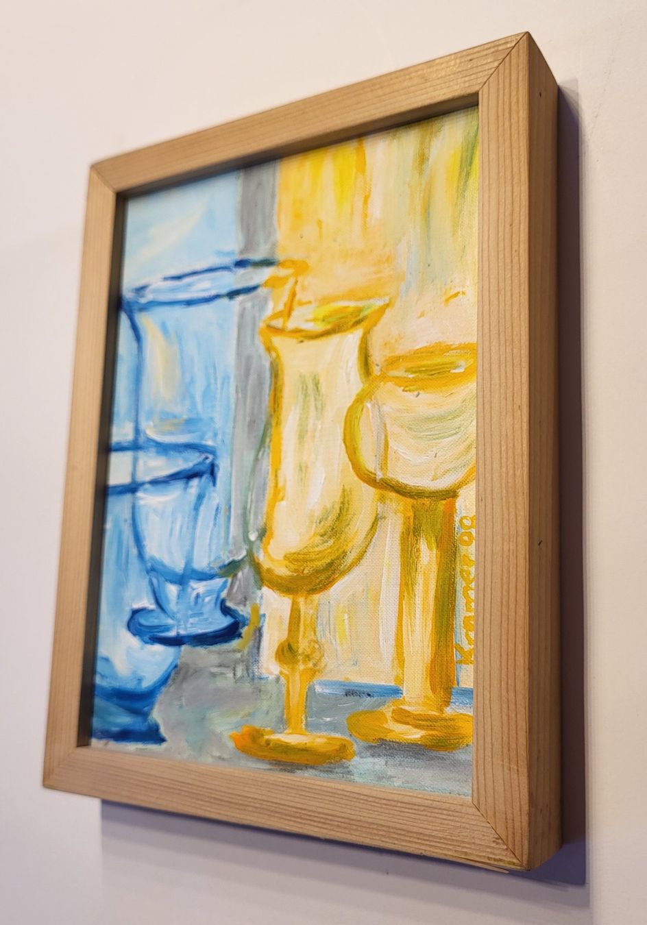 Dipinti: Acrylgemälde "Schwebendes Glas", Kramer '98 – Nuovo (secondo la descrizione) da Goldach venduto da artkramer 1