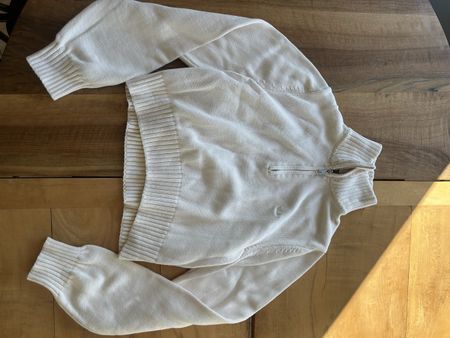 Adidas Pullover mit Reissverschluss weiss Grösse M