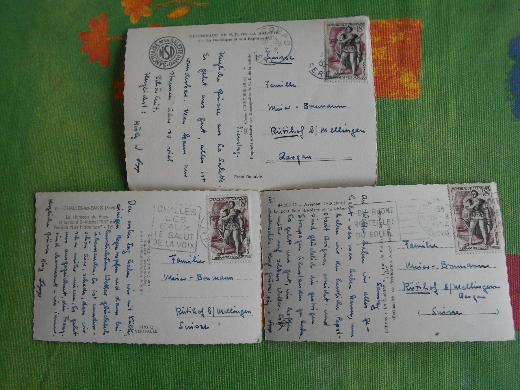Cartoline postali: 3 alte Postkarten, d'Avignon, La Salette, Challes les Eaux – Usato da Hünibach venduto da vielesachen 1