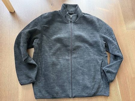Uniqlo Fleece dunkelgrau/schwarz, XL