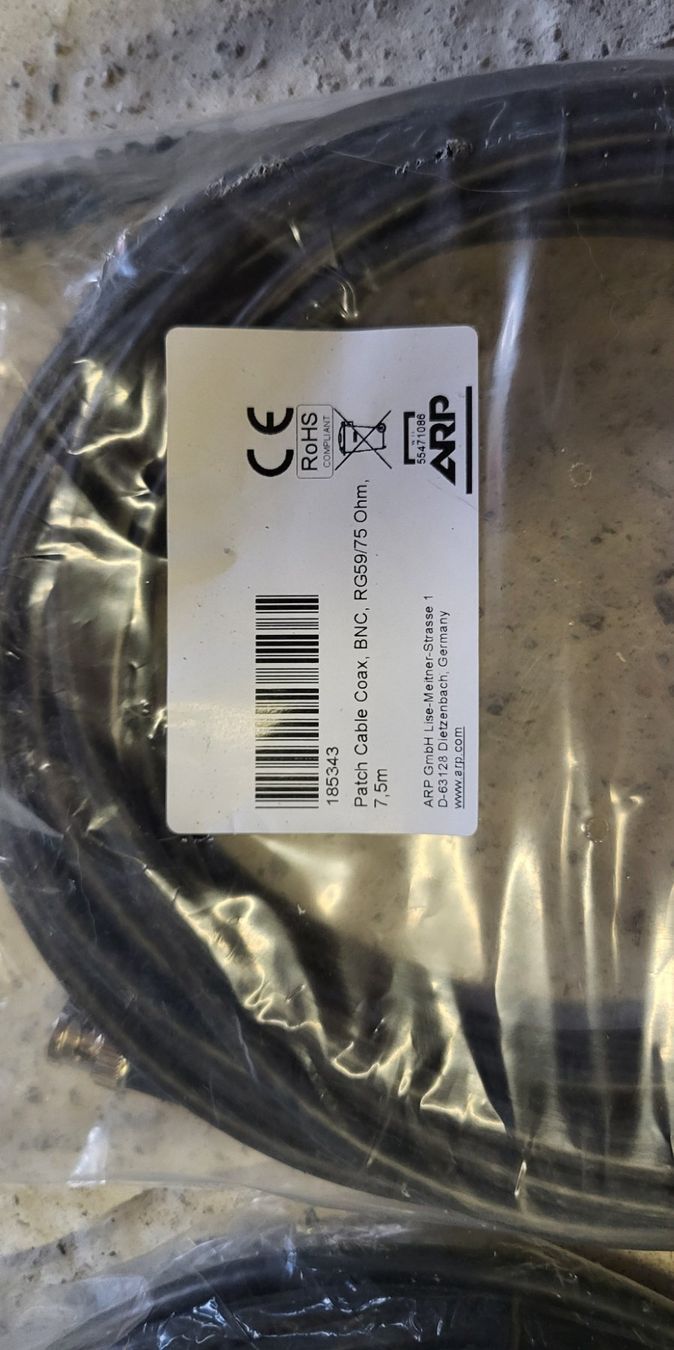 Cavi: Patch Cable Coax, BNC, RG59/75 Ohm – Nuovo e nell'imballaggio originale da Villa Bedretto venduto da Custa 1