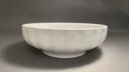 XL-Servierschüssel aus  Porzellan, weiss, ⌀ 32 cm