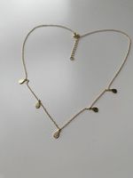 Silber 925 Vergoldet Tropfen Charms Halskette