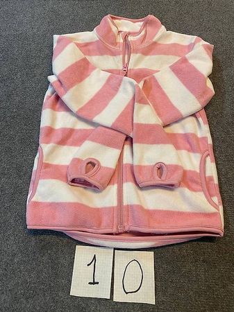 Pull polaire Kids rose et blanc neige / ski